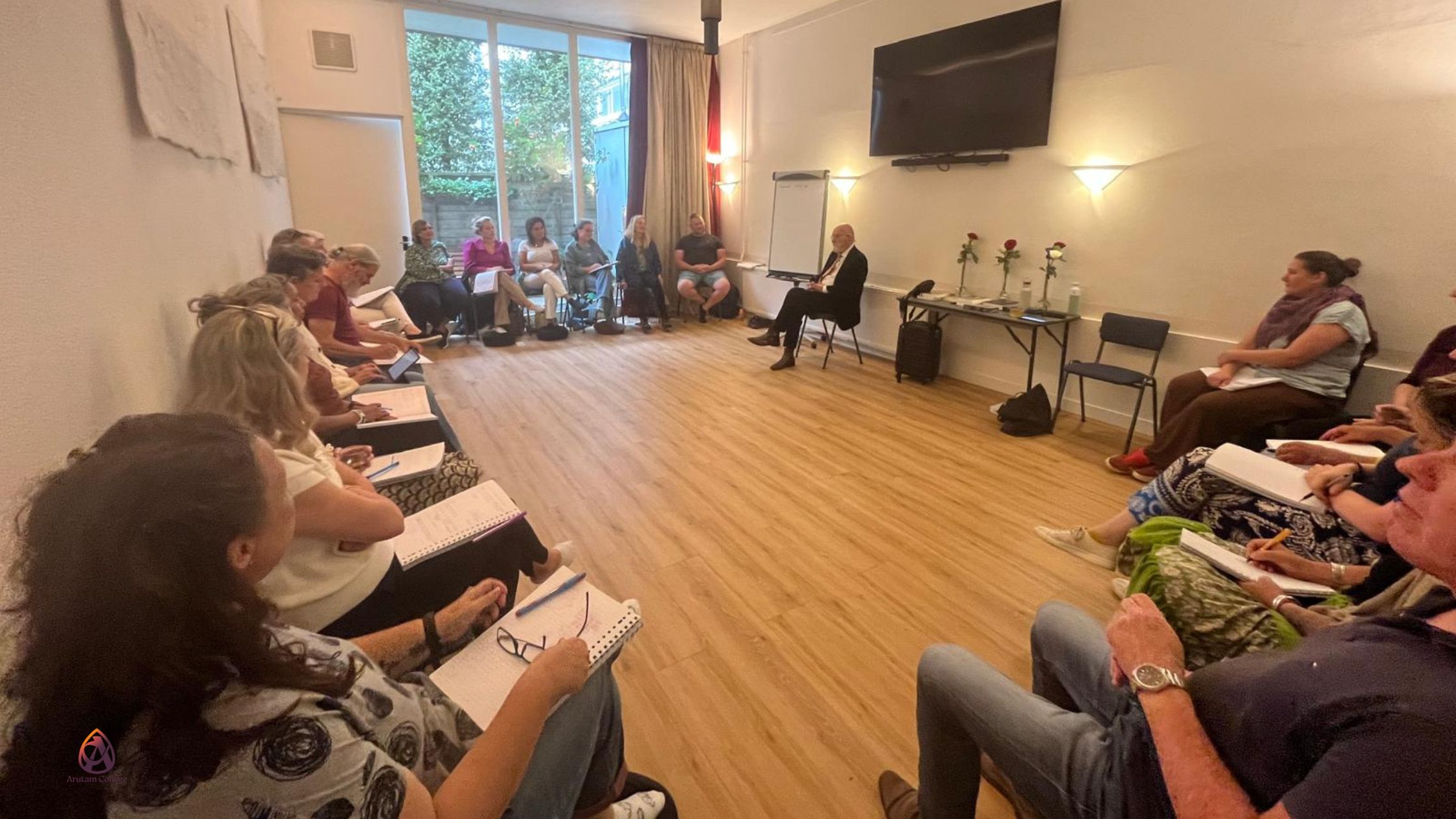 Krachtvelden met Hans ten Dam bij Arutam College 